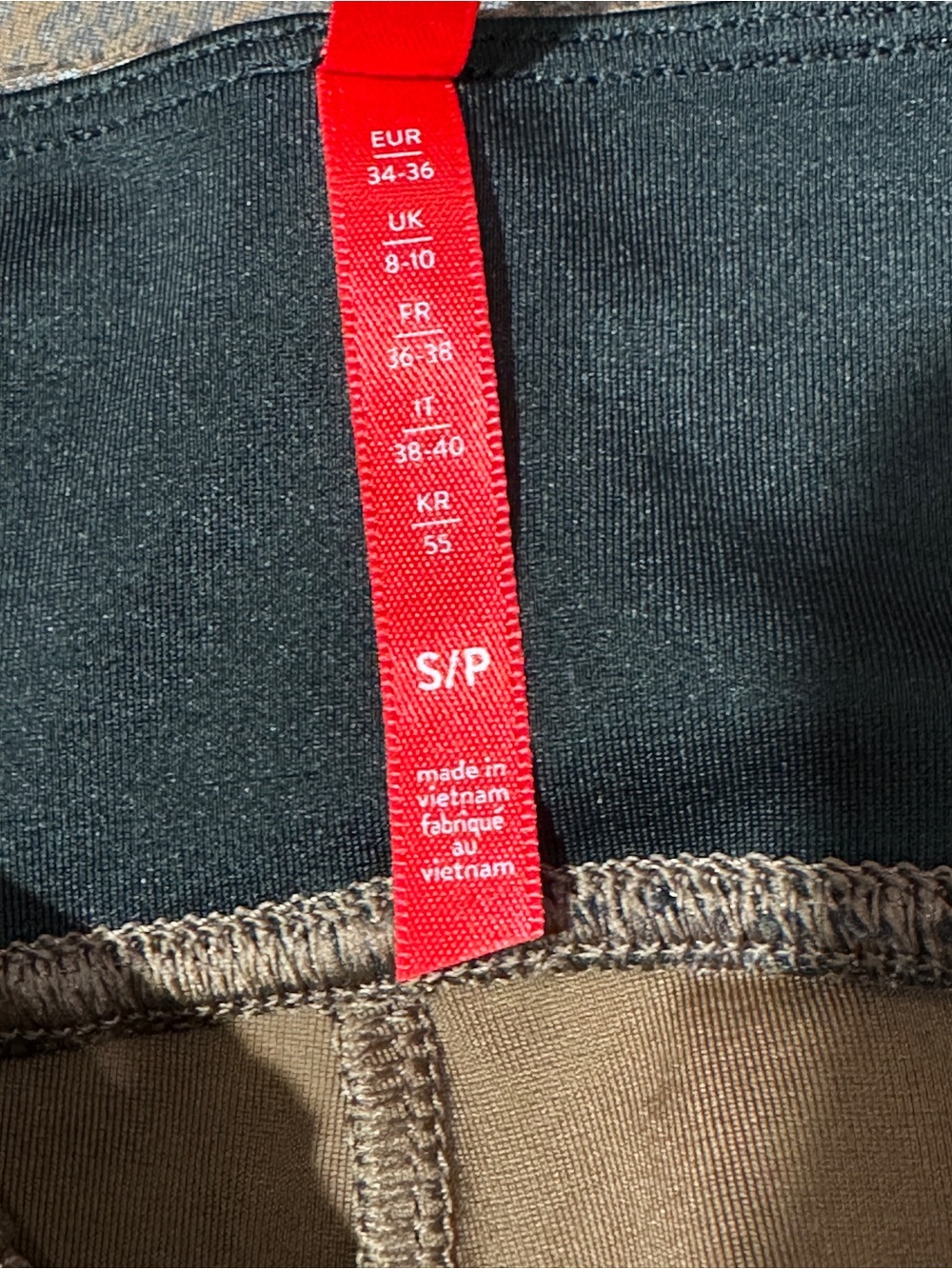 SPANX Leggings S Brown Snakeskin Faux Leather Streetwear Edgy Indie Sleaze - Picture 4 of 7